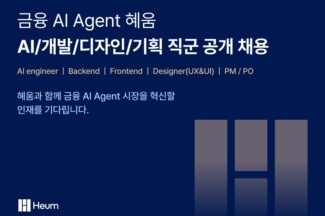 혜움, ‘금융 AI 에이전트’ 강화를 위한 경력 공개채용