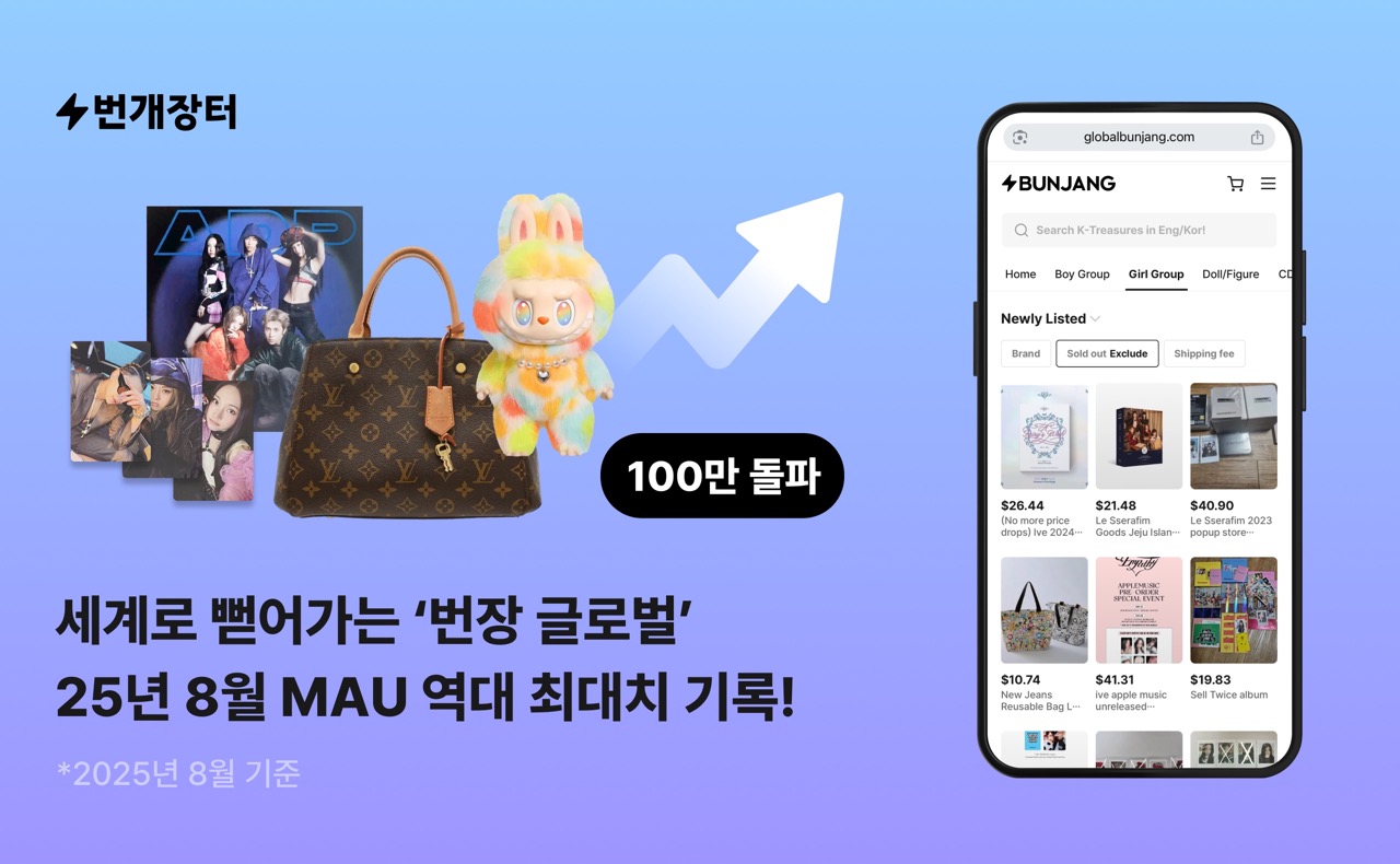 번개장터 “번장글로벌 MAU 100만 돌파”